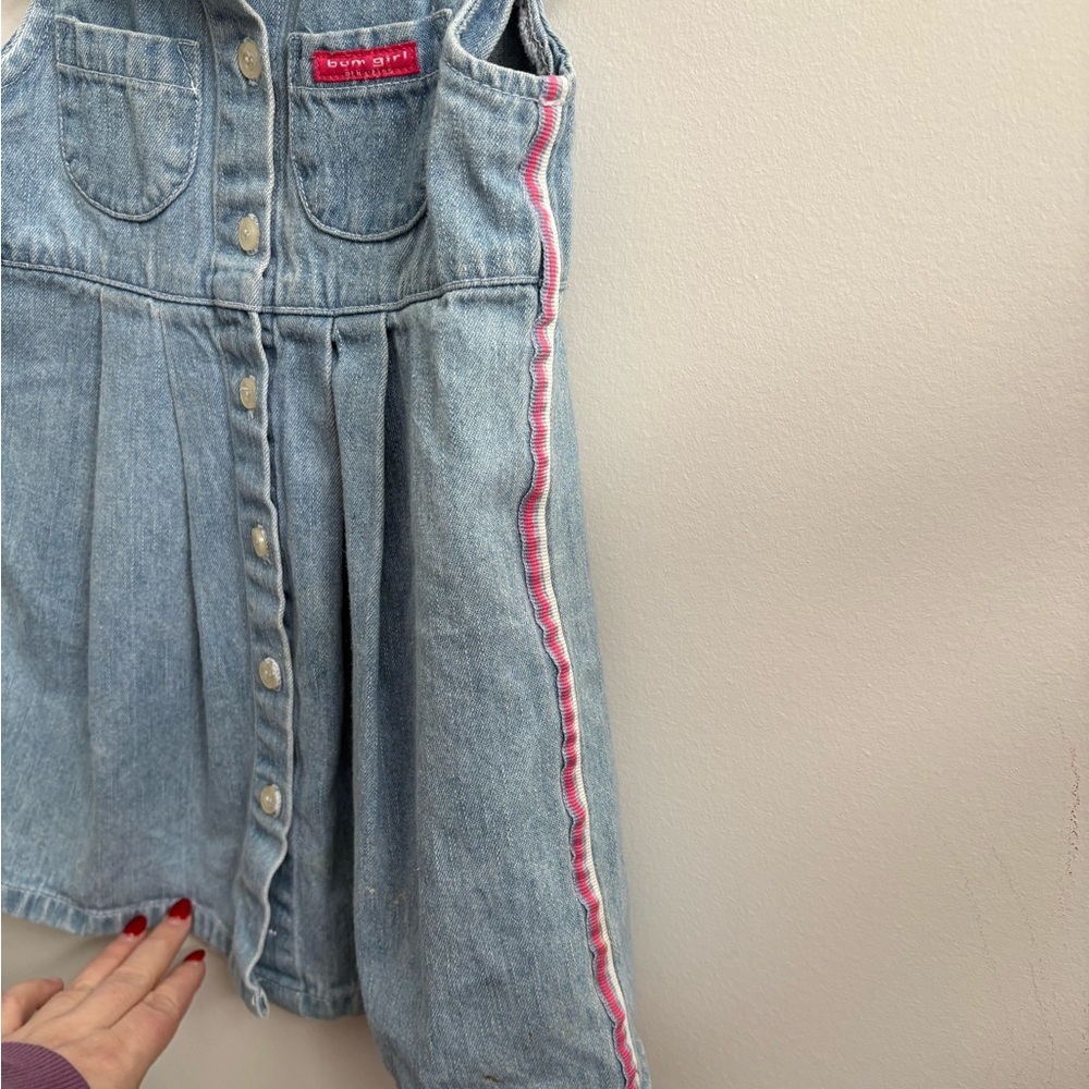 Vintage b.u.m. Equipment Denim Dress 2T Y2K Toddler - Picture 3 of 6